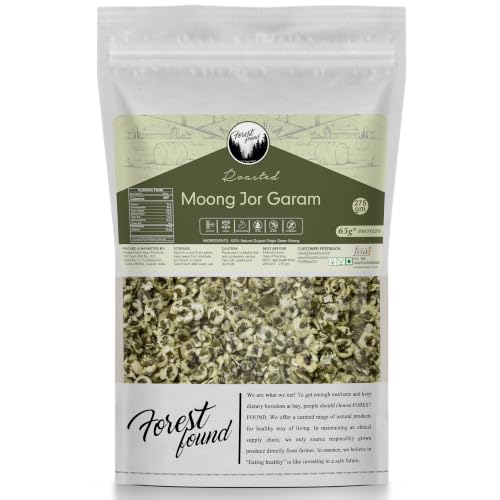 Image of Forest Found Roasted Moong Jor Garam | Vacuum Roasted Green Mung Snack | Healthy & Crunchy Green Gram Snack (275g) | Protein & Fiber Rich | Oil-Free, Roasted (Not Fried) Snack