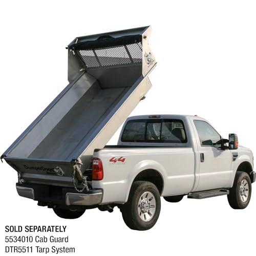 Image of Buyers Products DumperDogg 5534001 8 Foot Steel Dump Body Insert, Stainless Steel W /Corrosion Resistant Powdercoated Frame, Truck Dump Body Insert W /Indicator Kit for 3 /4 Ton or Higher Pickup Truck