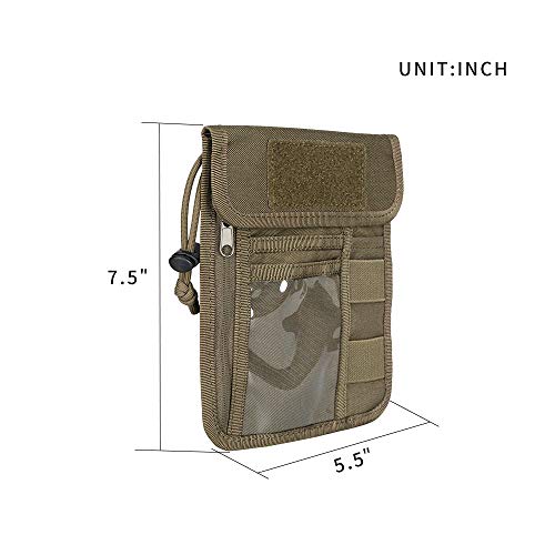 Image of EXCELLENT ELITE SPANKER Passport Holder Nylon Neck Pouch RFID Blocking Travel Neck Wallet ID Card Organizer Pouch with Neck Lanyard(Ranger Green)