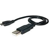 Amzer Universal Micro USB to USB Data Sync and Charge Handy Small Cable - Black