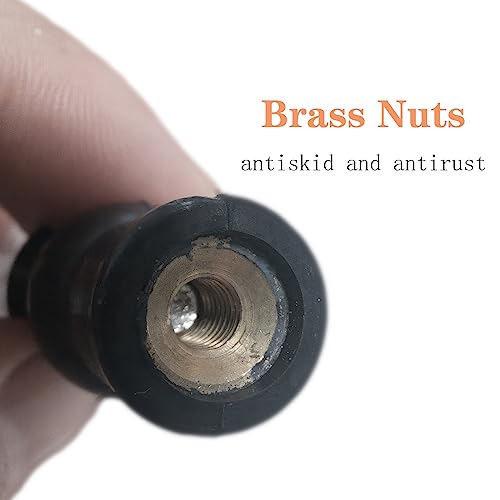 No Slip Toilet Seat Hinges Bolts, Fix Expanding Rubber Top Nuts Screws, Universal Toilet Seat Fixings, Toilet Seat Blind Hole Fixing Kit (4 Pack) #TOP4