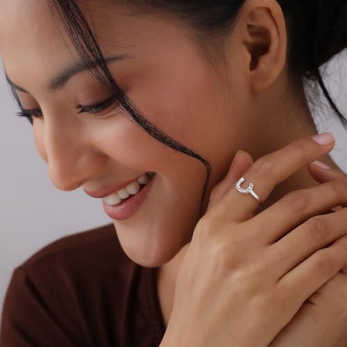Image of TRUESILVER ACPL 925 Sterling Silver Rings Lightweight High Polish Silver Ring for Women Wedding Engagement Statement Jewelry