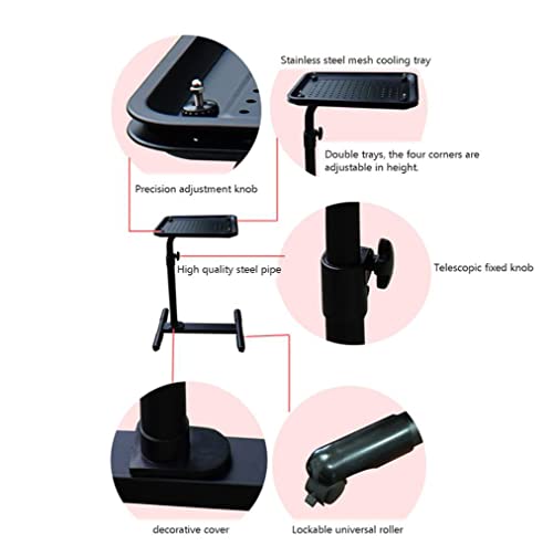 Soporte ajustable para proyector con ruedas acero miniatura 3
