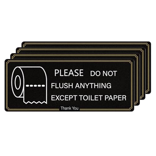 Panneau Do Not Flush PVC contre le bouchage des toilettes broyeurs