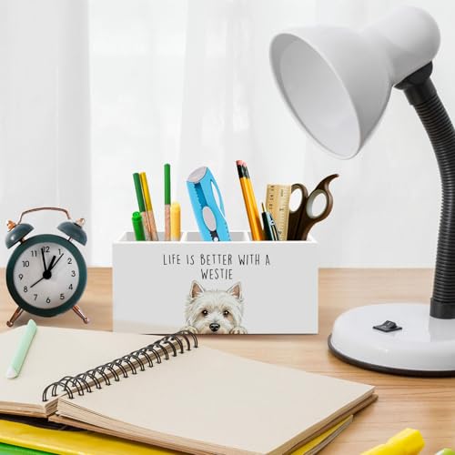 Porte-crayons Westie bureau pot stylos accessoires chien