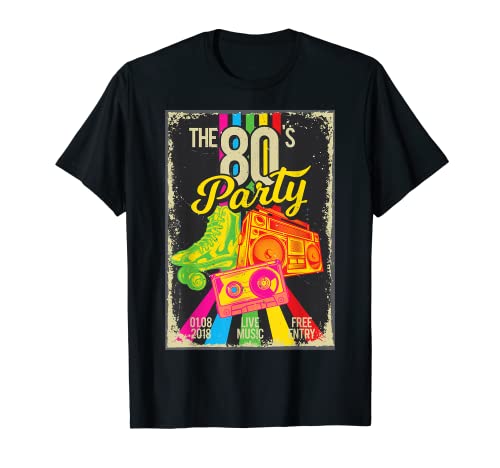 The 80's Party Retro Vintage Fun Gift Pin Up Lovers Camiseta
