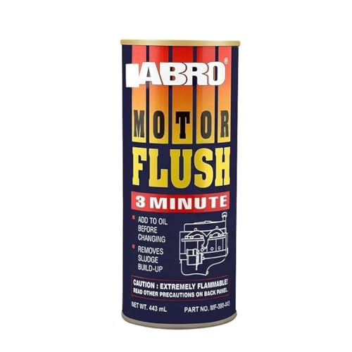 ABRO MF-390-443 Engine Oil Motor Flush to Remove Sludge & Deposits in All Petrol & Diesel Car SUV (443 ml), 443ml