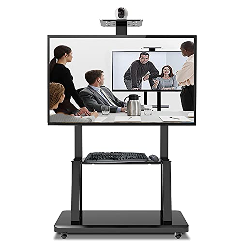 Soporte móvil pesado para TV con ruedas y estante para cámara miniatura 1