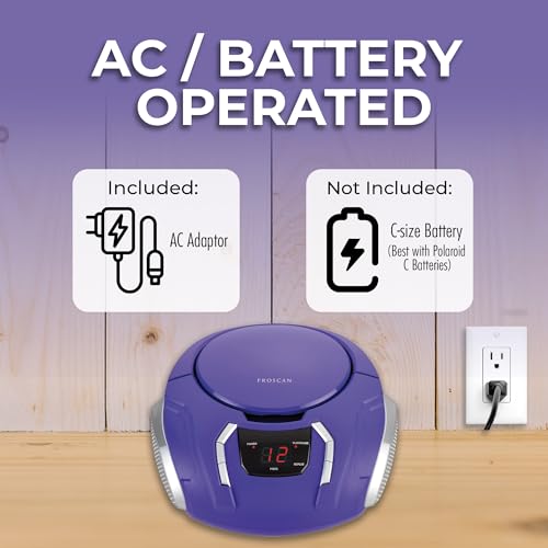 Proscan Elite PRCD261-PURPLE Portable Cd Boombox With Am/Fm Radio thumb #5