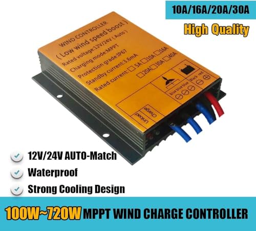 Image of Vertical Wind Turbine, 400 Watts, Alternative Energy Generators 12V 24V 500W Vertical Home Residencial Wind Turbine Generator (Wind only)
