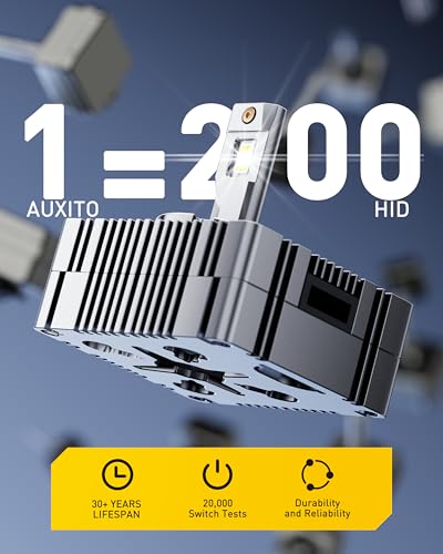 Image of AUXITO D5S Light Bulbs, 50000LM 6500K Cool White, Pack of 2