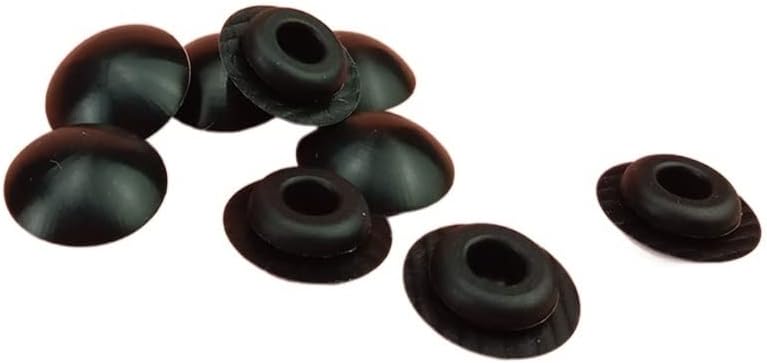 5/10/20Pcs Rubber bungs stoppers, Closing Plug, Snap-on Hole Plugs Silicone Rubber Sealing Plug Blanking End Caps 9.5mm Black/White(White9.5mm,20Pcs)