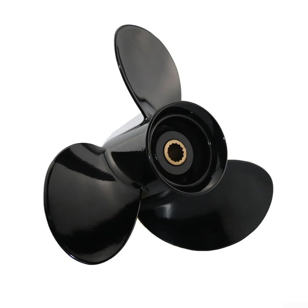 Hélice de barco para fuerabordas Mercury 9.9HP 15HP 20HP 9.25 D 9 P Aleación de aluminio de 3 cuchillas 14 ranuras reemplazo directo