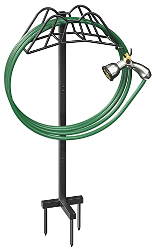 Garden Hose Holder Freestanding, Extra Thick Water Hose Stand, Heavy Duty Metal Garden Hose Storage,Garden Hose Reel, Water Hose Holders For Outside, Detachable Outdoor Hose Holder #TOP5