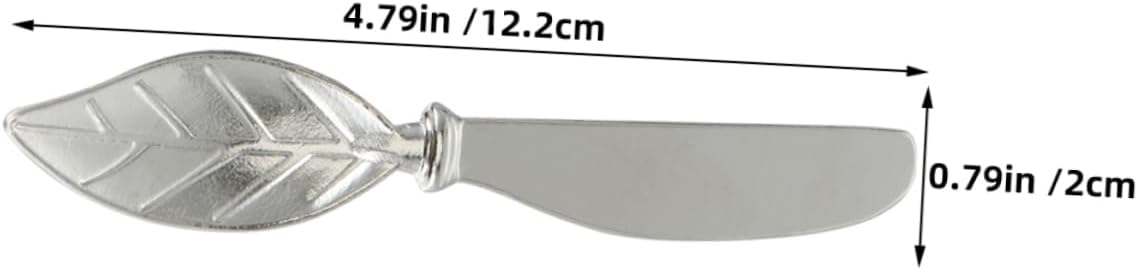Cabilock 4pcs Leaf Butter Knives, Zinc Alloy Jam Spreader for Weddings