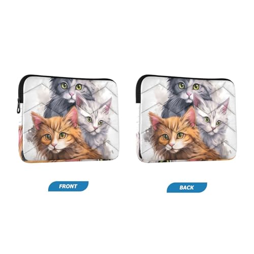 Funda para portátil 13-14 pulgadas impermeable con diseño de gato miniatura 2
