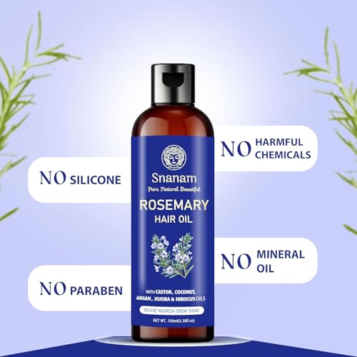 Image of Pure Rosemary Oil for Hair Growth By Dr. Sebi Sourced From Honduras | Promotes Thicker, Shiny, Stronger & Healthy Hair | Pure Rosemary Dr. Sebi Oil for Hair Growth and Hair Fall Control | 100 ml