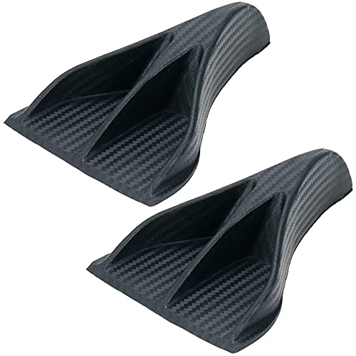 Modengzhe 2 Pcs Rubber Car Roof Spoiler Wing Decoration Parts with Selfadhesive Tapes Compatible Vortex Generator if Applicable (4-3/4 x 3-1/4 Inches Mounting Size)