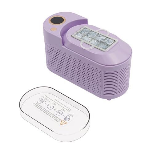 Portable Ice Maker Machine, Mini Cube Maker, Dual Power Fast Ice Making, 12V Car Compatibility, 8 Ice Cubes in 10 Minutes for Home, Office, Camping, Travel Use (Purple)