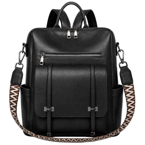 Mochila Bolsa Feminina Escolar Trabalho Faculdade Antifurto Executiva Super Moderna e Prática Para o Seu Dia a Dia Resistente e Reforçada (Preto)