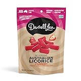 Darrell Lea Soft Australian Licorice, Non-GMO, No Palm Oil, Vegetarian Friendly, No High Fructose Corn Syrup, Soft & Chewy Licorice Candy, Made in Australia (Strawberry, 7 Ounce (Pack of 1))