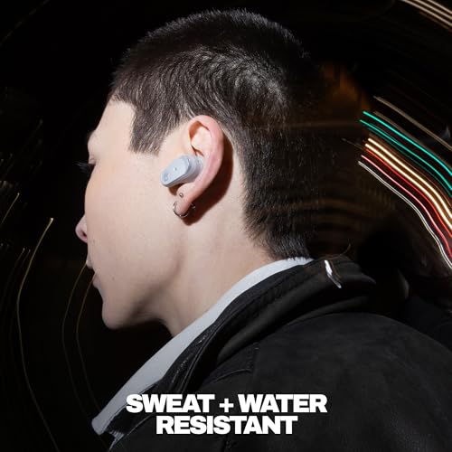 Image of Skullcandy Method 360 ANC Wireless Earbuds, Sound by Bose, Bluetooth Headphones, Premium Noise Cancelling, Up to 40 Hrs Battery, Sweat and Water Resistant, Microphone for iPhone Android - Cement