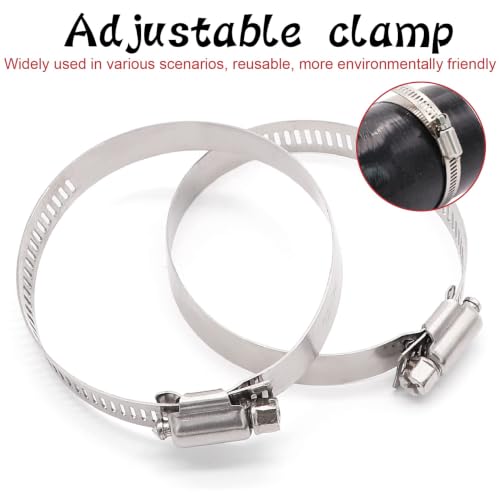 Image of 45 Degree 2 to 2-1 /2 inch(51-63mm) Silicone Reducer Coupler Hose,4-Ply Reinforced,Length 4inch(102mm) with 2PCS Clamps Turbo /Intercooler /Intake Piping Reducer