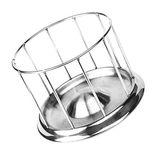 Happyyami Sturdy Stainless Steel Feeder for Tortoises Reptile Food Dispenser Water Dish Pet Supply for