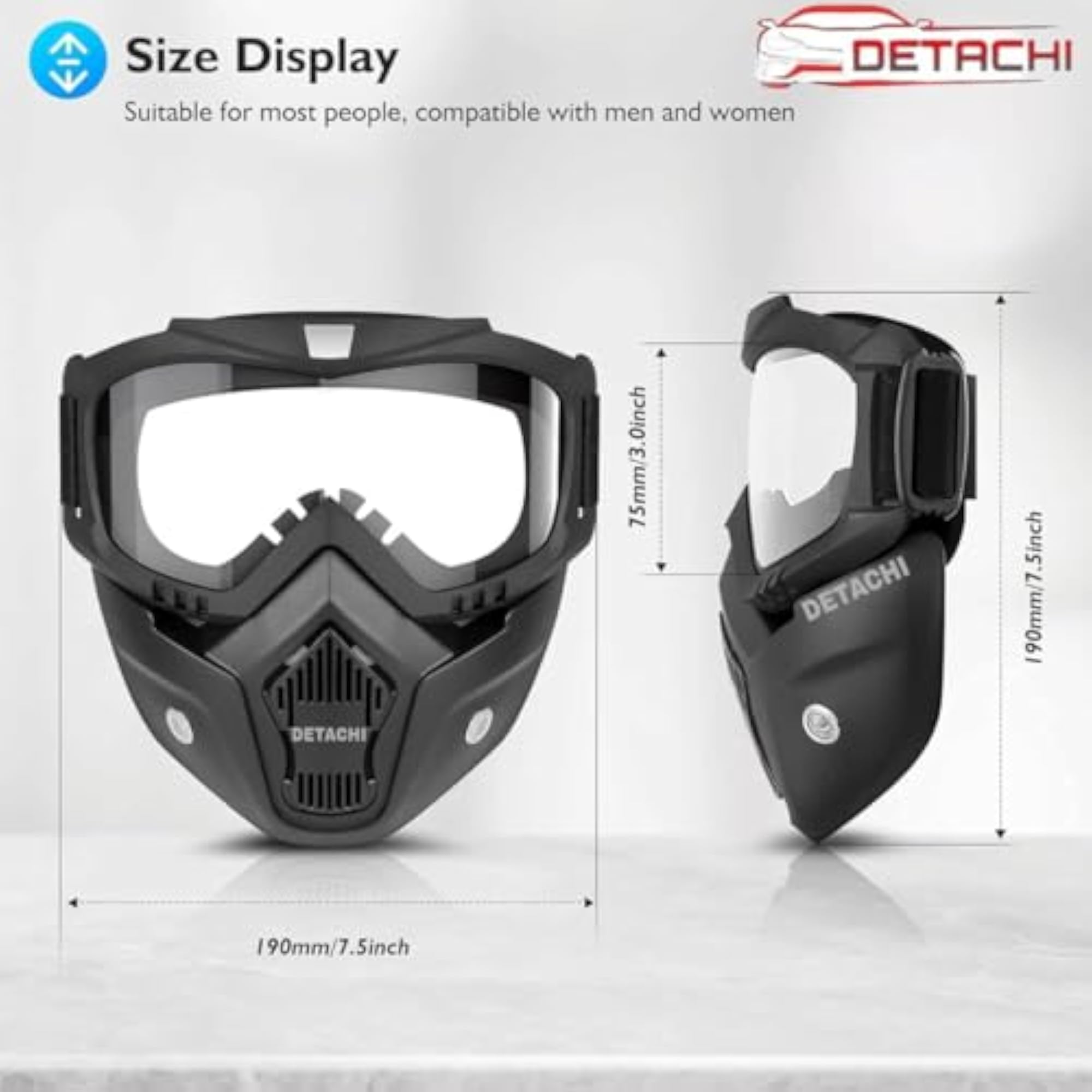 Motorcycle Goggle Mask with UV Protection