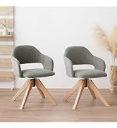 Amazon｜VENTOTA ダイニングチェア 回転式 2脚セット 肘付き 木製 天然