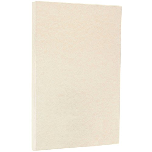 JAM PAPER Legal Parchment 65lb Cardstock - 8.5 x 14 Coverstock - 176 gsm - Natural Parchment - 50 Sheets/Pack