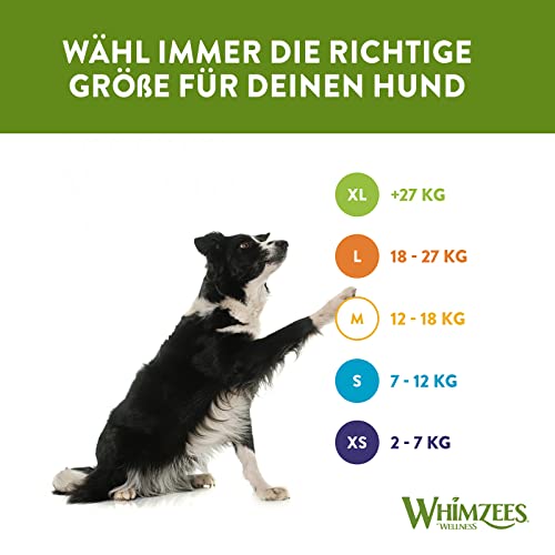 WHIMZEES Veggie-Wurst S, 28 Stück – Größe S, Kaustangen für kleine Hunde zur Zahnpflege, Getreidefrei, Natürlich, ohne Zuckerzusatz