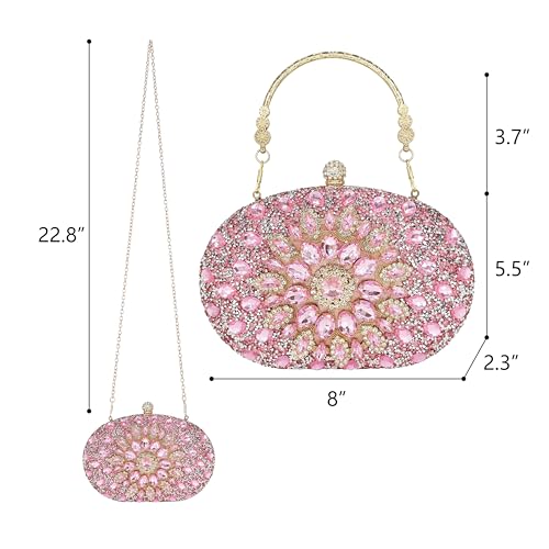 Image of MAIRLOM Rhinestone Clutch Purses for Women Evening Bag Sparkly Handbag | Diamond Clutches Purse Glitter Crystal Gemstone Shoulder Bags Luxury Handbags for Wedding Formal Party Prom