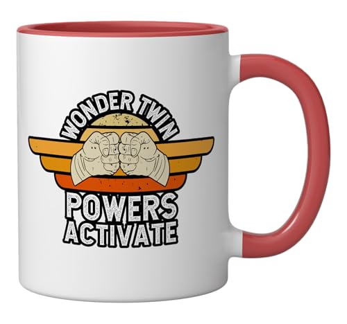 Taza de Cerámica Wonder Twin Powers Rojo/Blanco miniatura 2