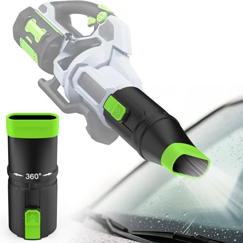 Sealegend Car Drying Nozzle Compatible with EGO Leaf Blower 530 575 580 615 650 670 765 880 Short Nozzle Attachment for Easy Snow & Leaves Removing 360 Rotation & Scratch Protection 9.5 in.