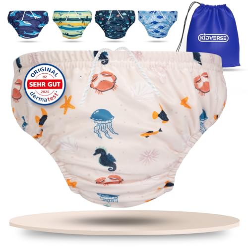 KIDVERSE Schwimmwindel Baby Badehose ab 6 bis 12 Monate -...