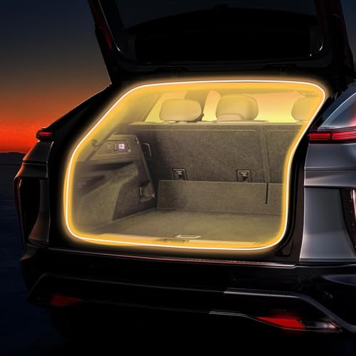 Tiras de Luz de Maletero de Coche de Flujo Dinámico, Tira de LED Luminosa Universal para Maletero, Tiras de LED Luminosas para la Decoración de Iluminación Interior para SUV y Camiones (Flujo Cálido)