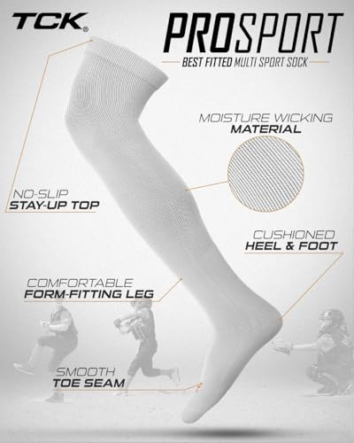 Image of Baseball Softball Over the Knee Socks Prosport | Durable Performance | Double Welt Top | Smooth Toe | Moisture Wicking