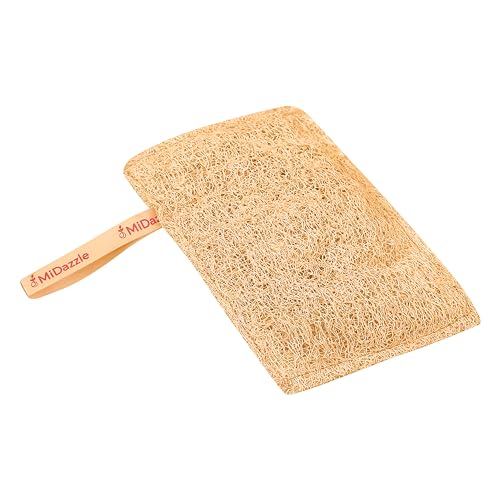 Image of Midazzle 100% Natural Body Scrubber Loofah for Bathing (Rectangle) (Pack of 5)