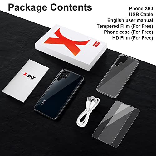 Xgody Unlocked Cell Phone X60, 6.0 Inch Android 9.0 Os Smartphone, 2022 New 4G Dual Sim Standby Cheap Cell Phones, 3000Mah Massive Battery Dual 5Mp Camera Android Phone With Face Recognition (Black) #TOP7