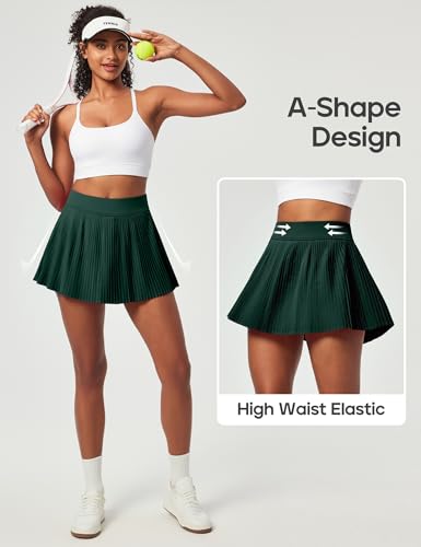 Heathyoga Pleated Tennis Skirts for Women High Waisted Athletic Skorts for Woman with Pockets Tummy Control Golf Skirts4