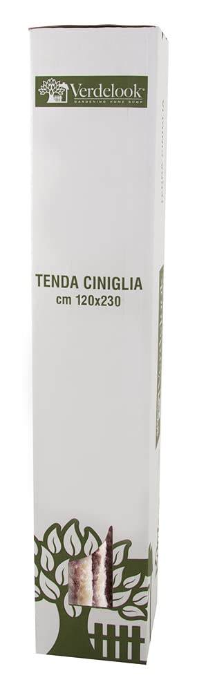 VERDELOOK Tenda Ciniglia da Sole 120x230 cm, Beige e Marrone, Fili: 27