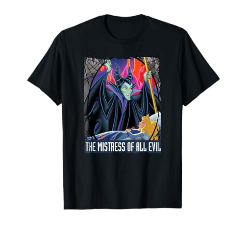 T-shirt Maleficent Disney pour adulte en coton noir confortable