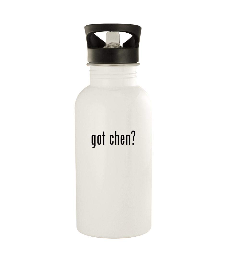 got chen? - 20oz Stainless Steel Water Bottle, White