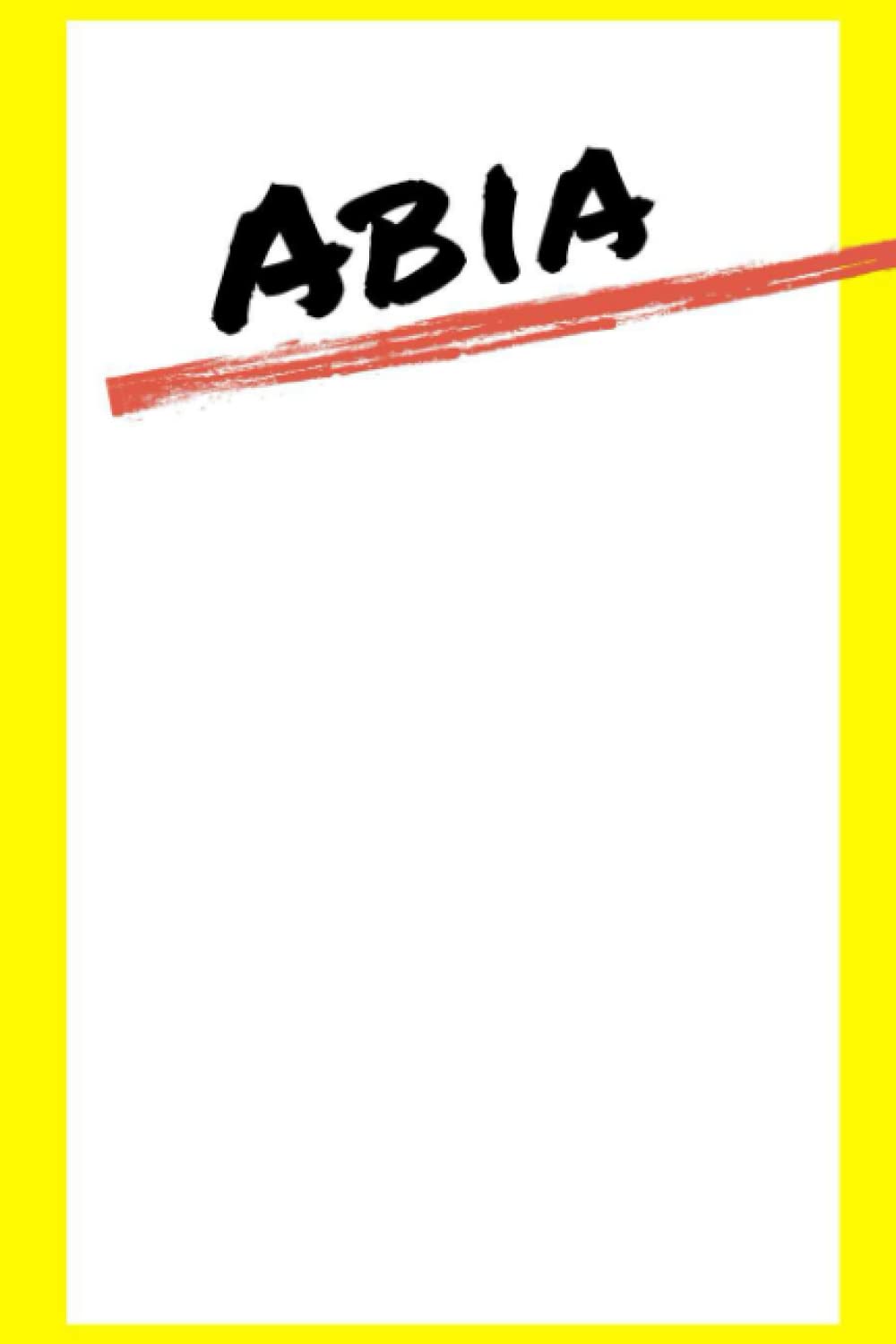 Abia: Lined Notebook Abia name gifts, Personalized Diary Gift for Abia, 120 Pages