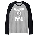 Boutons élévateurs amusants avec inscription « I'd Rather Be Press » Manche Raglan