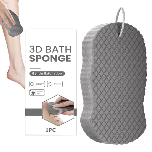 Esponja de baño para piel muerta, esponjas de fibra ultra de doble cara, limpiador de ducha corporal, removedor de piel muerta para cuerpo, esponja de lavado corporal para niños y mujeres