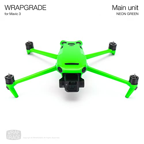 Image of WRAPGRADE Full Skin Stickers for DJI Mavic 3 / Mavic 3 Classic (NEON GREEN)