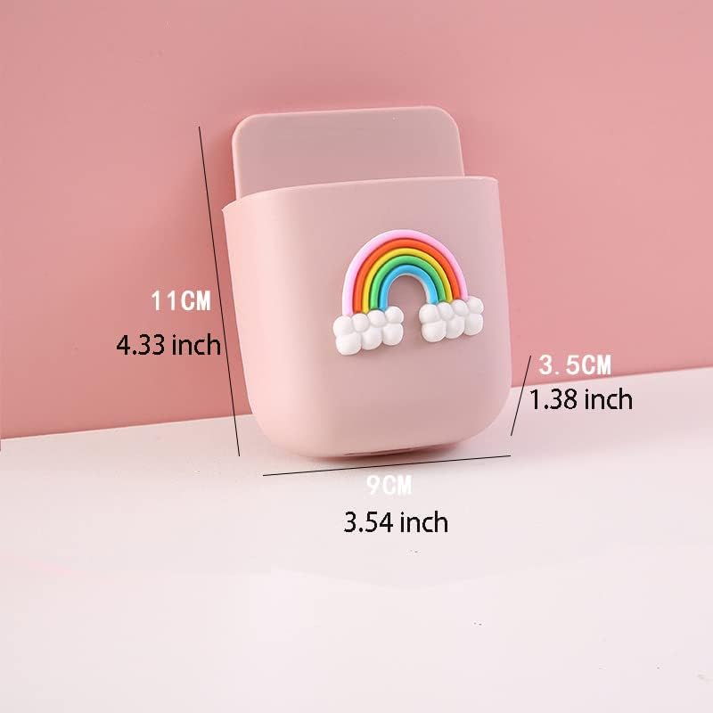 Miniatura 5 de 2 soportes para control remoto, lindo soporte para bolígrafo para pared, soporte para lápices rosa para pared, organizador de bolígrafos para pared,