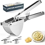 SPEENSUN Potato Ricer & Masher - Heavy Duty Stainless Steel for Fluffy Mash & Baby Food | Dishwasher Safe, Easy Clean with Comfort-Grip Handle
